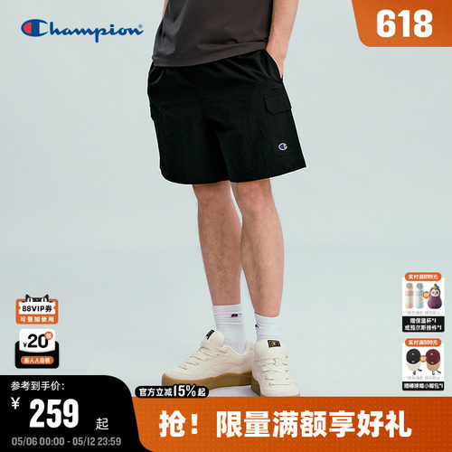 Champion抽绳短裤工装风潮牌