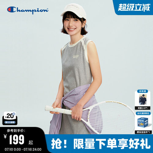 Champion冠军显瘦无袖连衣裙