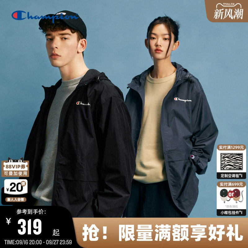 Champion冠军胶印草写logo夹克男										