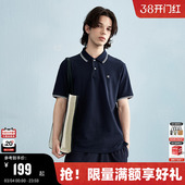 机能风美式 女夏季 潮牌 t恤男翻领POLO衫 Champion冠军情侣短袖