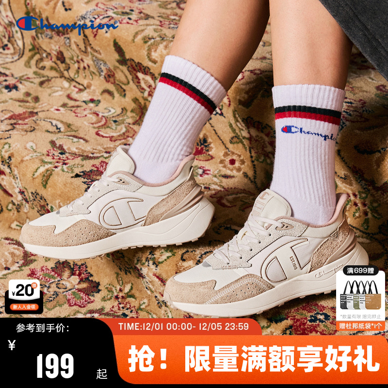 Champion冠军复古跑鞋情侣阿甘鞋