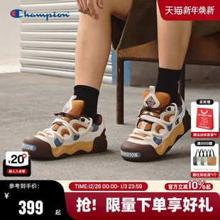 男厚底增高休闲鞋 女开口笑大头鞋 2025秋冬新款 Champion冠军面包鞋