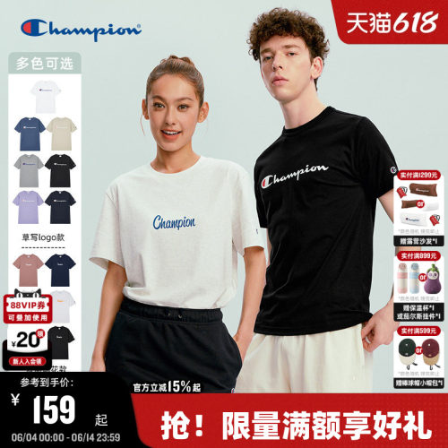 Champion冠军印花情侣短袖