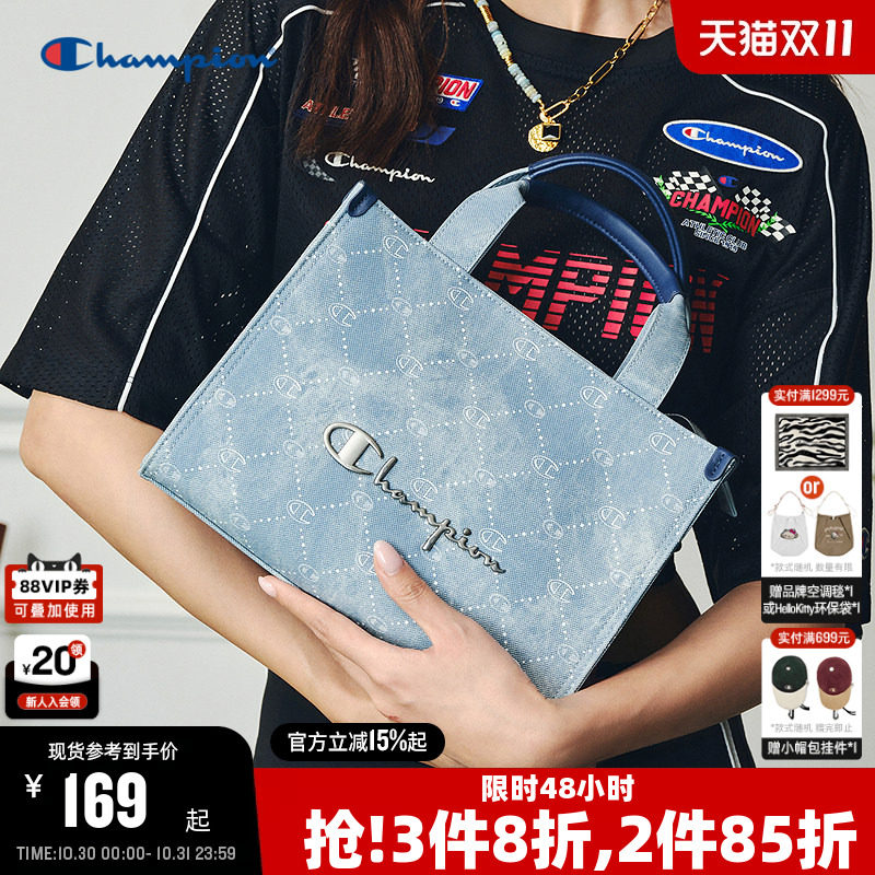 Champion冠军单肩包26夏季新款女大容量托特小方包精致斜挎手提包