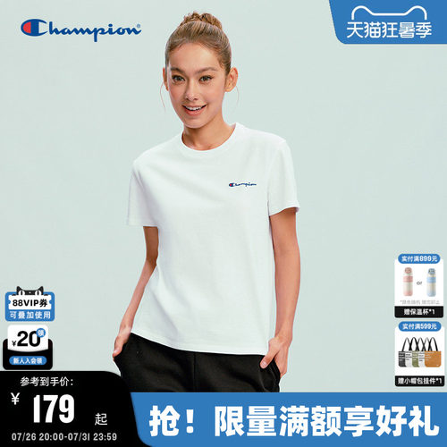 Champion休闲宽松短袖T恤女款