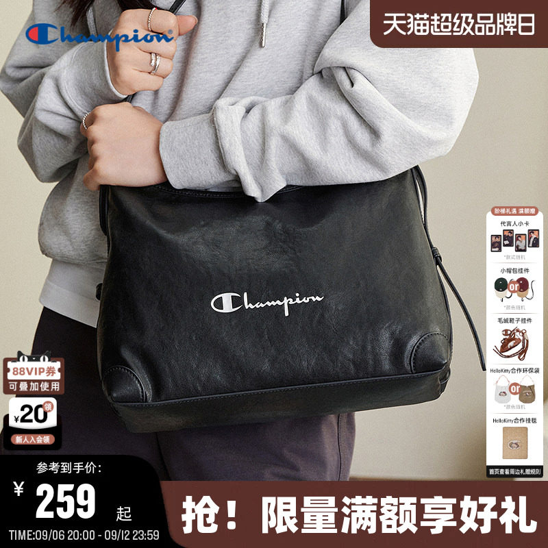 Champion冠军单肩包26秋季新款女通勤百搭斜挎hobo包男大容量背包