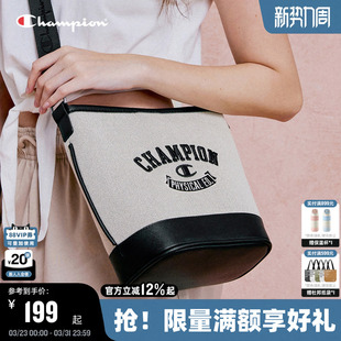 潮流水桶包通勤斜挎包 小肩包女时尚 Champion冠军单肩包26春季 新款