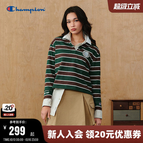 Champion冠军长袖POLO衫女