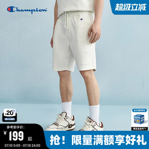 Champion冠军短裤水洗做旧风