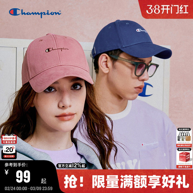 Champion冠军棒球帽25秋冬新款V脸帽情侣男女运动休闲鸭舌帽遮阳