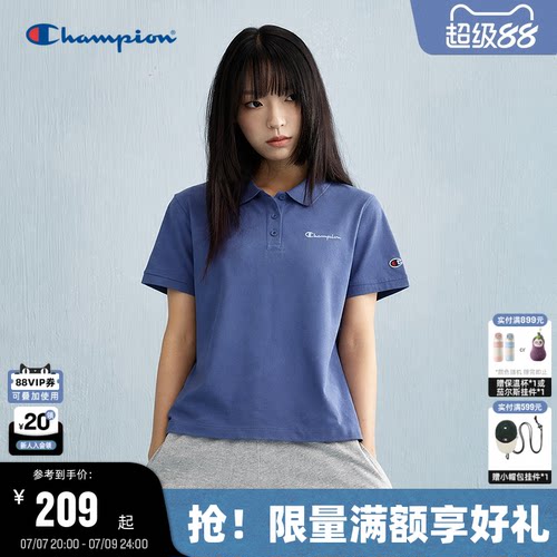 Champion冠军短袖POLO衫男女同款