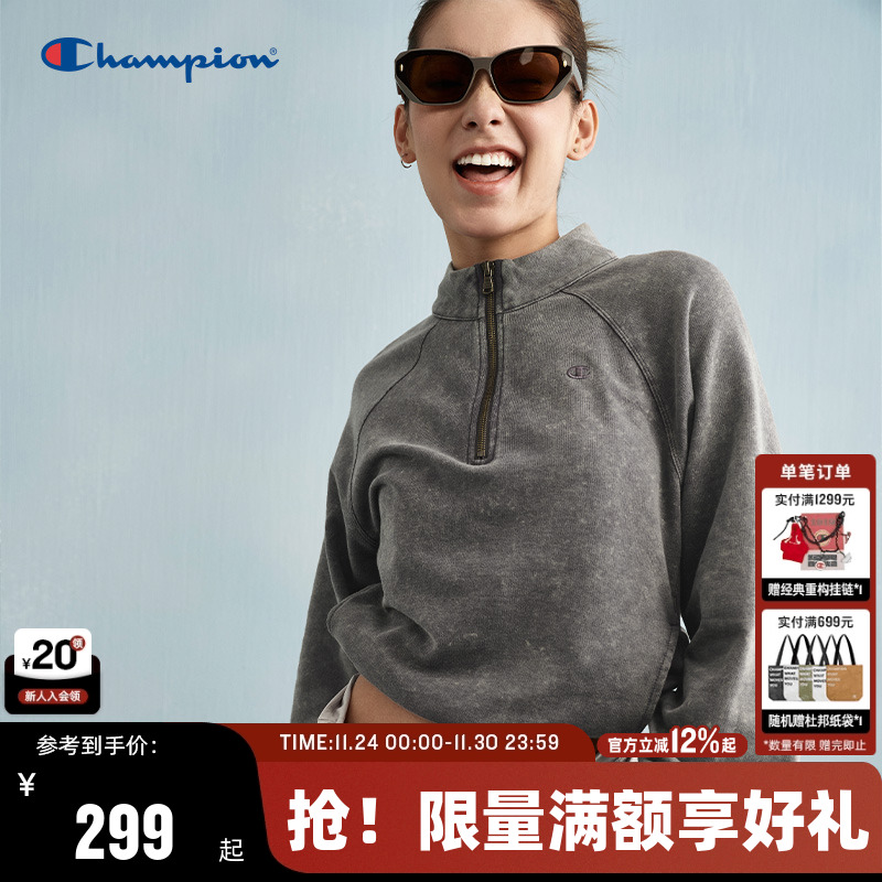 Champion冠军插肩袖卫衣女