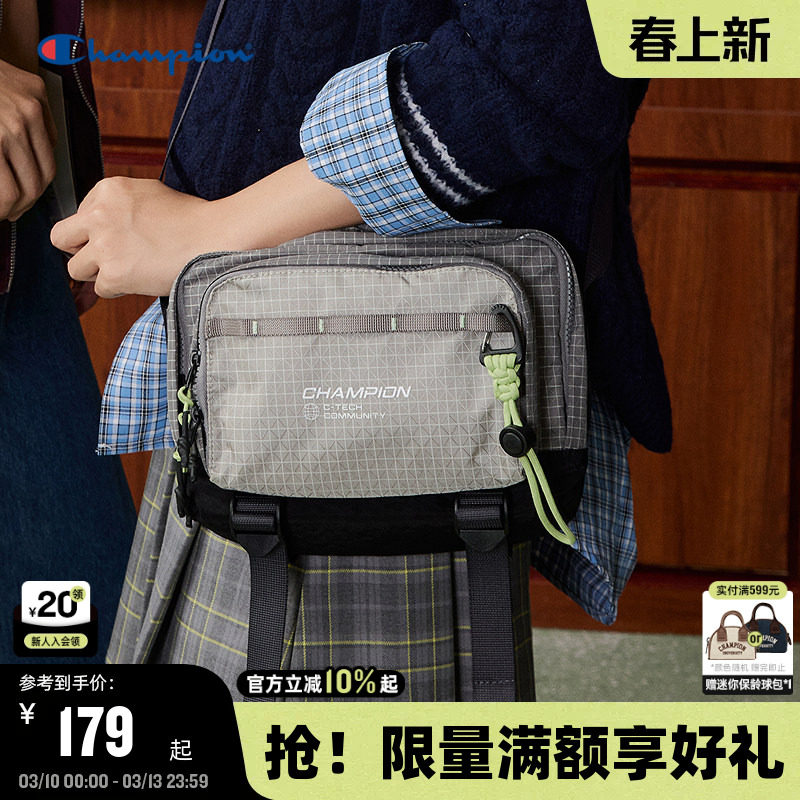 Champion冠军单肩包2026春季新款漫野小方包男女情侣潮流休闲斜挎