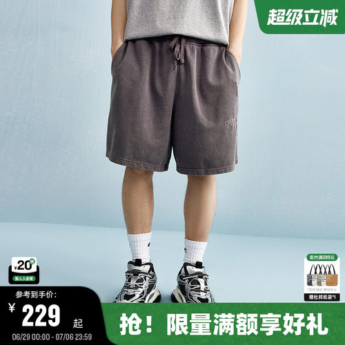 Champion冠军水洗做旧短裤