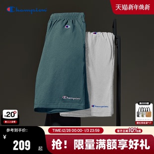 男2025夏季 灰色卫裤 新款 休闲刺绣纯棉运动裤 美式 Champion冠军短裤