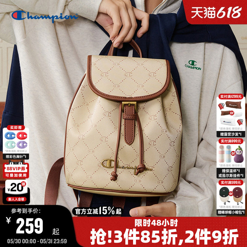Champion冠军双肩包2026春季新款女轻便小型书包通勤背包男旅行包