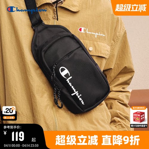 Champion冠军胸包男美式运动