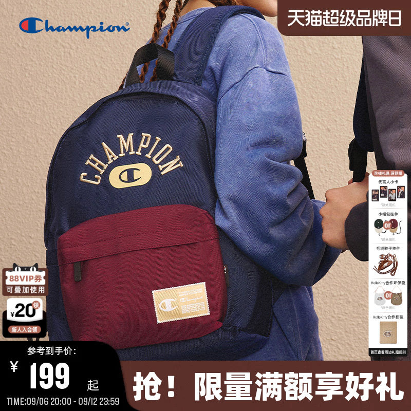 Champion冠军美式复古背包双肩包图片