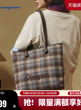 Champion冠军托特包2025秋冬新款女复古腋下包通勤单肩包男手提包