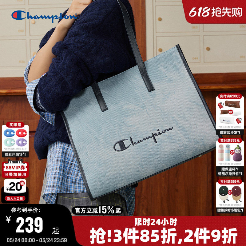 Champion冠军托特包26夏季新款女大容量通勤单肩包松弛感手提包男
