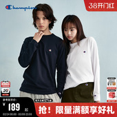 美式 新款 风情侣圆领上衣男纯棉内搭 t恤2025秋季 Champion冠军长袖