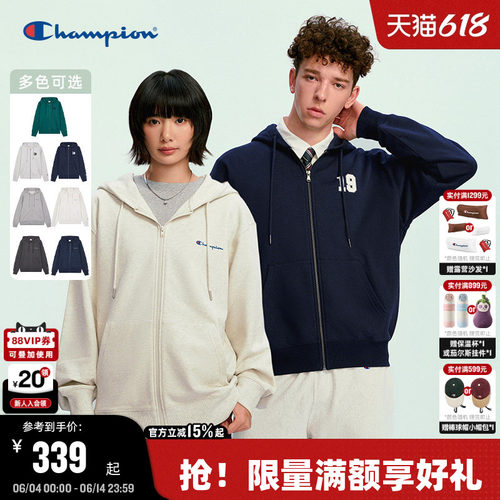 Champion连帽开衫卫衣情侣款