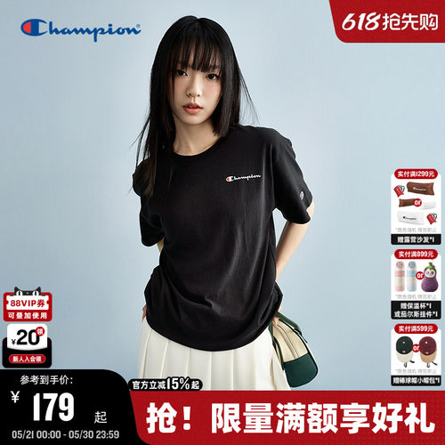Champion冠军印花情侣短袖
