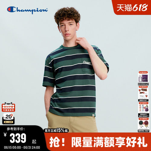 Champion纯棉圆领宽松短袖T恤