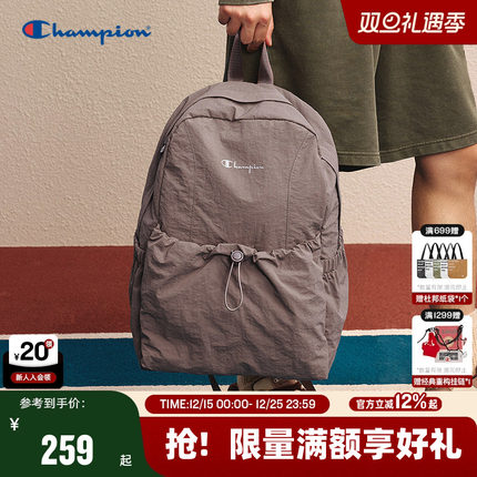 Champion冠军双肩包女2025秋冬新款书包男户外背包校园轻便通勤包