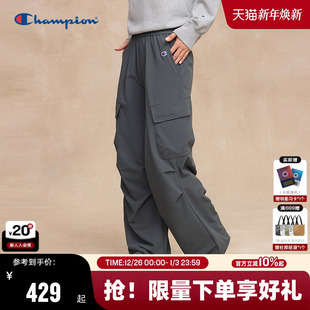 女2025秋季 裤 新款 长裤 丁禹兮同款 休闲微喇阔腿裤 Champion冠军工装
