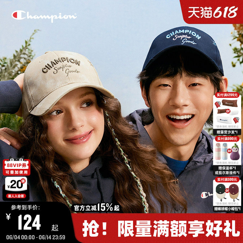 Champion冠军25秋冬新款棒球帽情侣女休闲遮阳鸭舌帽男潮流运动帽