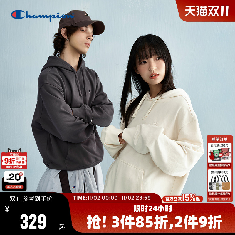 Champion冠军连帽卫衣男