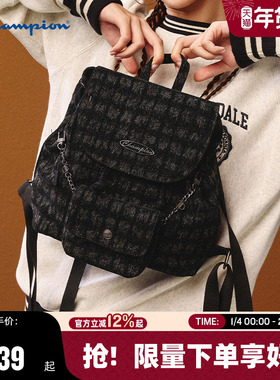 Champion冠军小型双肩包25秋冬新款迷你墩墩包小香风旅行通勤背包