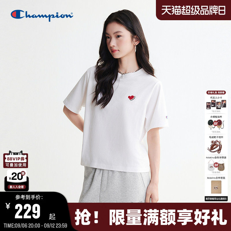 Champion全棉短袖T恤女款图片