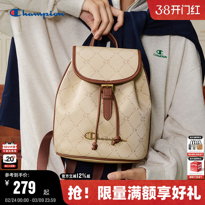 Champion冠军双肩包2026春季新款女轻便小型书包通勤背包男旅行包