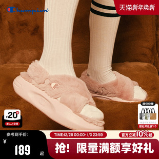 Fluffy 女Sandal 1春一脚蹬简约 春秋毛绒拖鞋 Champion冠军凉鞋