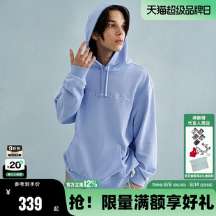 Champion冠军连帽情侣卫衣春秋新款 男宽松潮牌 立体刺绣上衣女美式