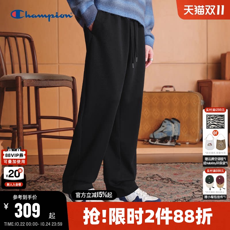 Champion冠军针织长裤男2026秋季新款美式休闲运动裤女时尚情侣款