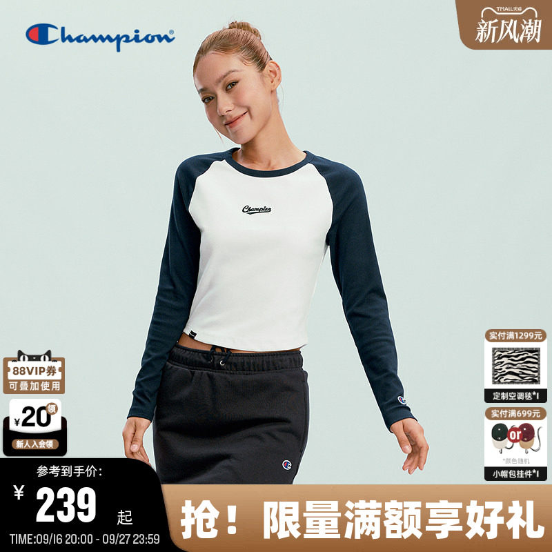 Champion冠军圆领长袖T恤图片