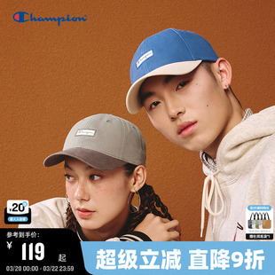 champion冠军棒球帽2026年春季新款女男情侣休闲红色遮阳鸭舌帽子