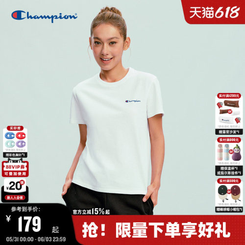 Champion休闲宽松短袖T恤女款