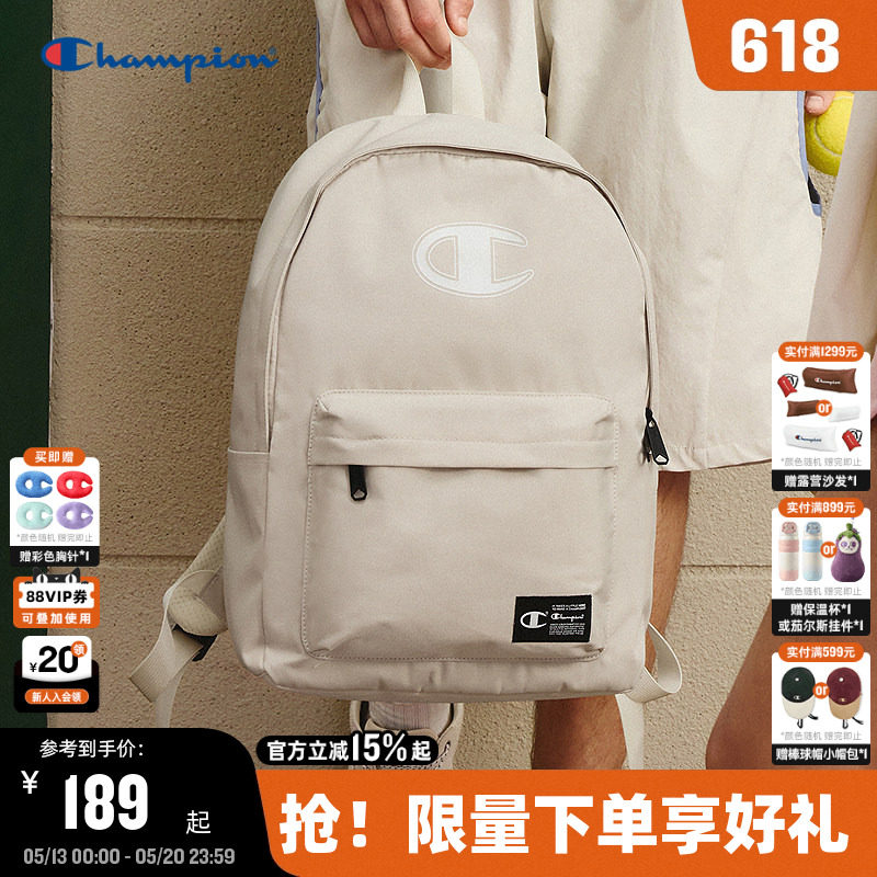 Champion冠军双肩包2026夏季新款女大容量校园书包男旅行通勤背包