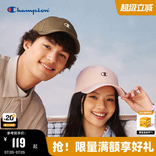 Champion冠军情侣弯檐遮阳鸭舌帽