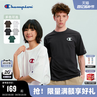 丁禹兮推荐Champion冠军情侣短袖男26夏季新款大Clogo圆领T恤女