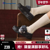 膨膨云绒拖女时尚 Champion冠军棉拖鞋 25秋冬新款 加绒包头拖男半拖