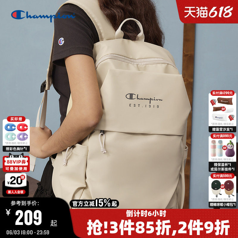 Champion冠军双肩包26夏季新款女大容量书包旅行背包男通勤电脑包