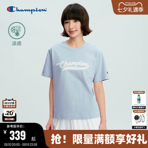 Champion凉感印花短袖T恤女款