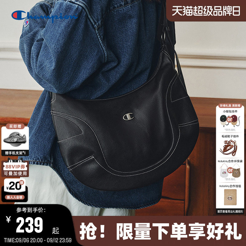 Champion冠军单肩包月牙hobo包图片