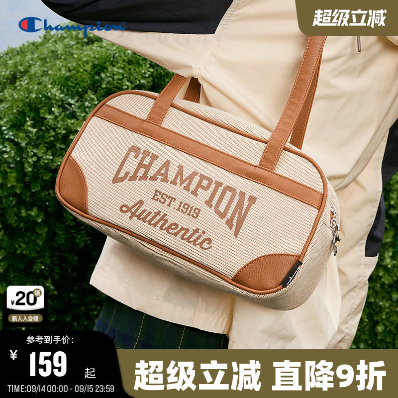 Champion冠军腋下包新款拉拉队公文包女复古休闲单肩包通勤法棍包