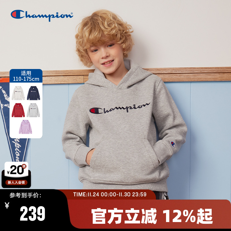 美式加绒连帽卫衣Champion冠军